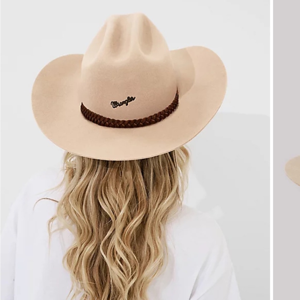 Wrangler Beige Western Hat with Braided Band